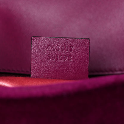 Gucci Velvet Matelasse Small GG Marmont Shoulder Bag Fuchsia Violet Cyclamen 8 of 22