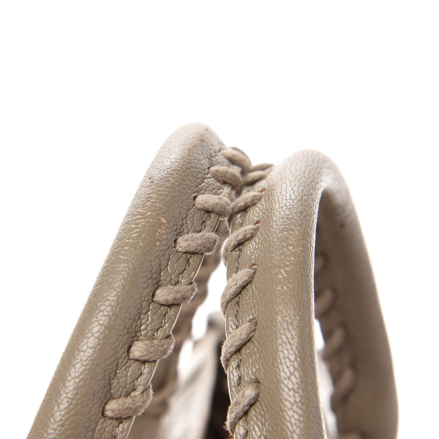 Chevre Gold Metallic Edge Hardware S City Gris Taupe