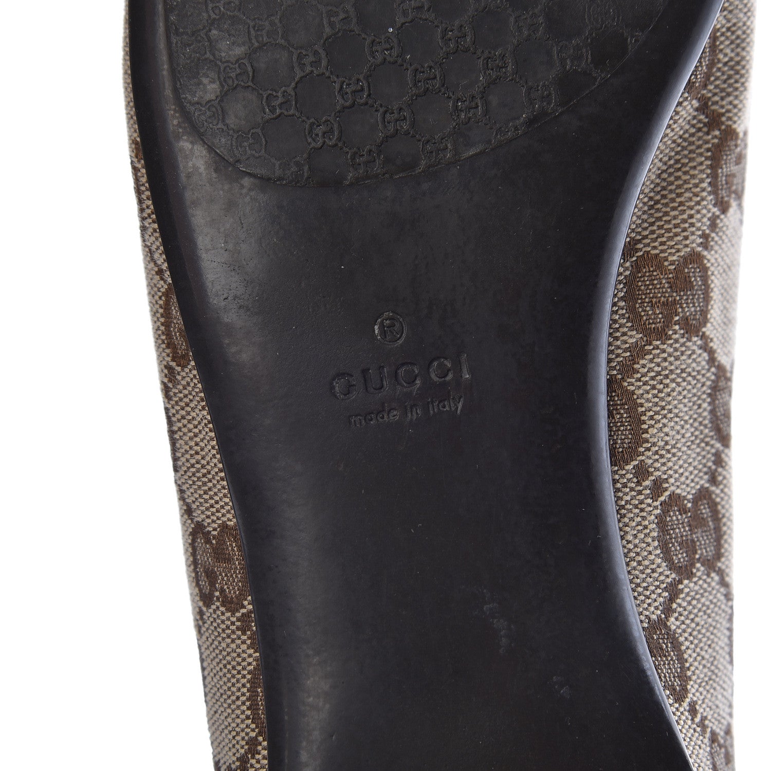 Gucci GG Monogram Ballet Flat 36.5 Beige Ebony 6 of 16