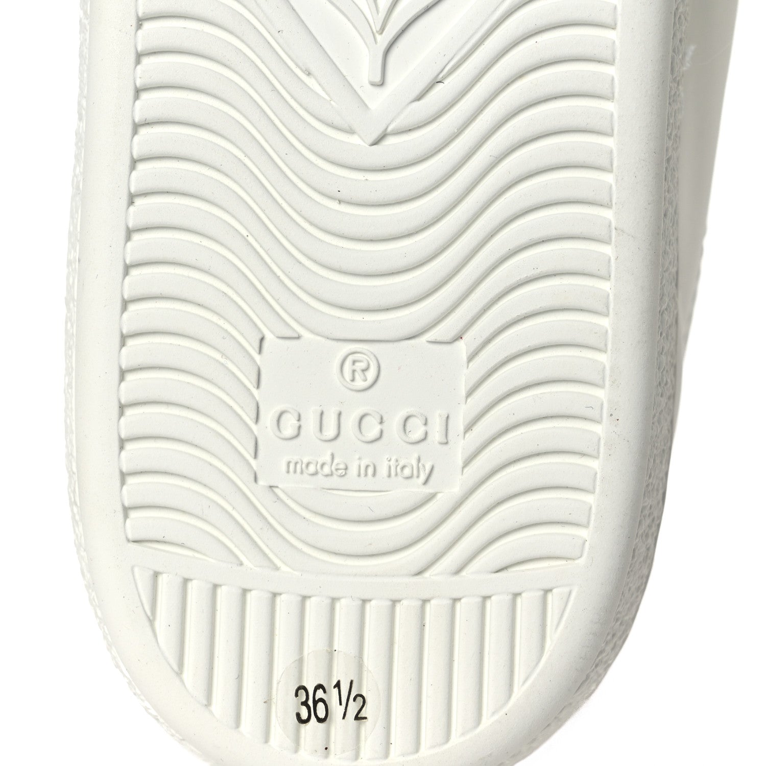Gucci Calfskin Interlocking G Perforated Womens Ace Sneakers 36.5 White Hibiscus Red 9 of 12