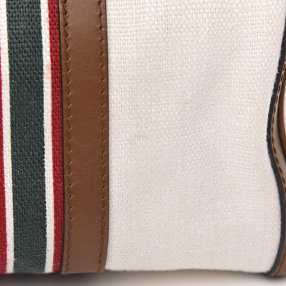 Gucci Canvas Vintage Web Medium Boston Off White 13 of 16