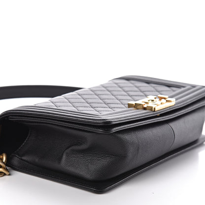 Chanel Caviar Quilted Medium Boy Flap Black 9 of 10