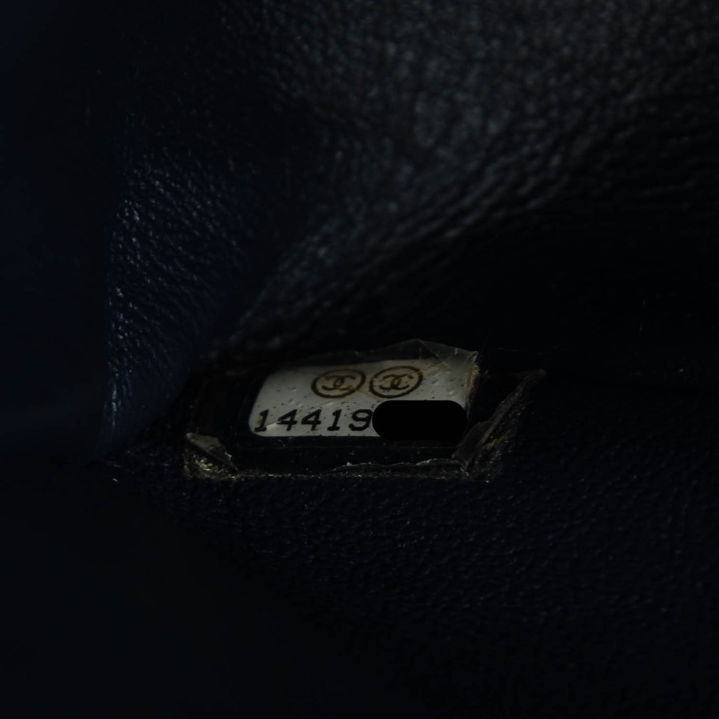 Patent Quilted Jumbo Double Flap Navy Blue