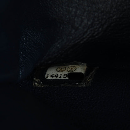 Chanel Patent Quilted Jumbo Double Flap Navy Blue 2 of 10