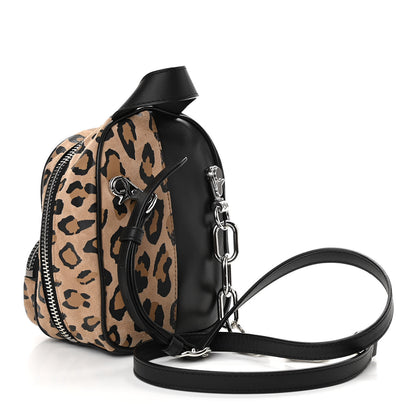 Alexander Wang Lambskin Leopard Print Mini Attica Backpack Crossbody Multicolor Black 3 of 9
