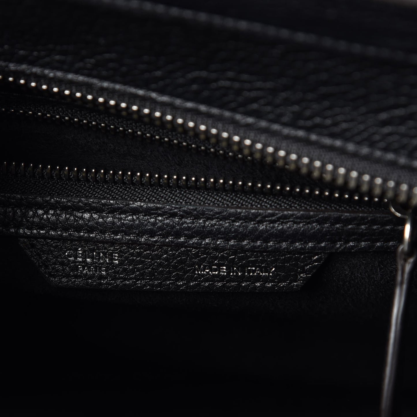 Drummed Calfskin Micro Luggage Black