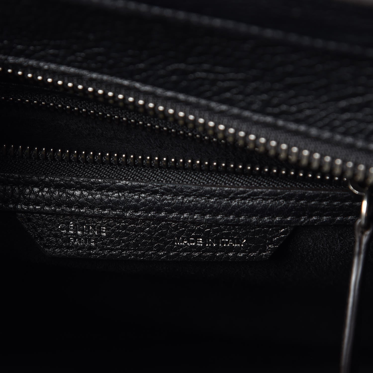 Celine Drummed Calfskin Micro Luggage Black 7 of 12