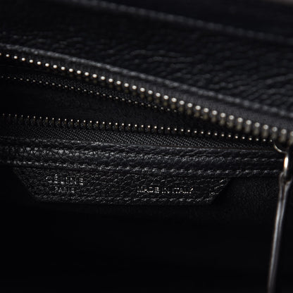 Celine Drummed Calfskin Micro Luggage Black 7 of 12