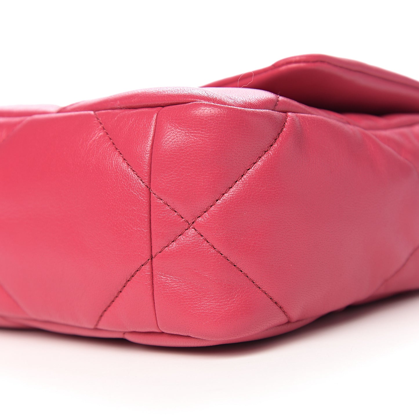 Lambskin Quilted Medium 19 Flap Dark Pink