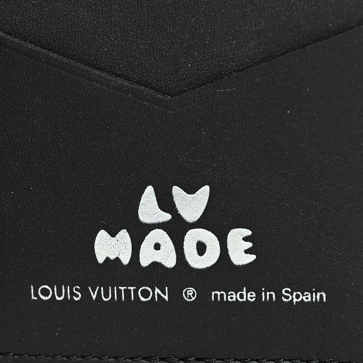 X NIGO Taurillon Monogram Denim Drip Pocket Organizer Black