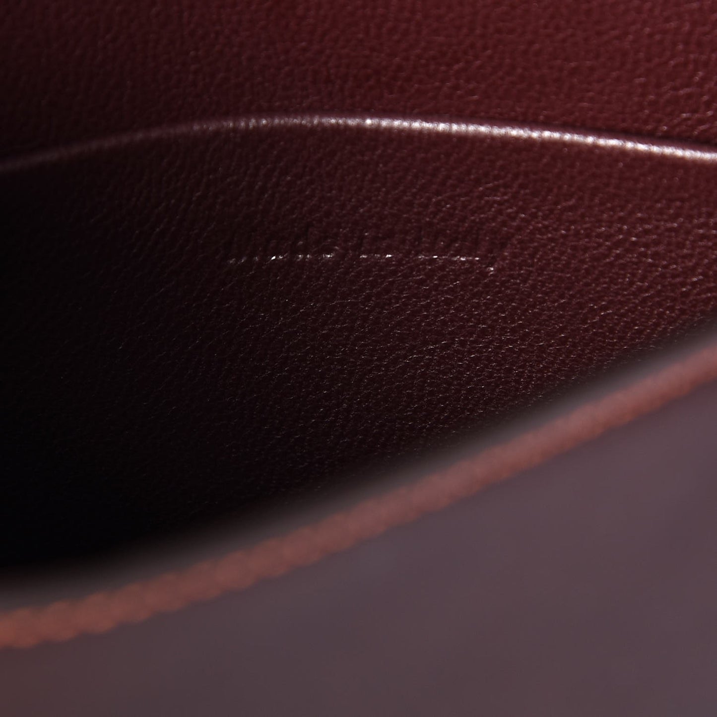 Glazed Calfskin Small Bi-Color Trotteur Burgundy