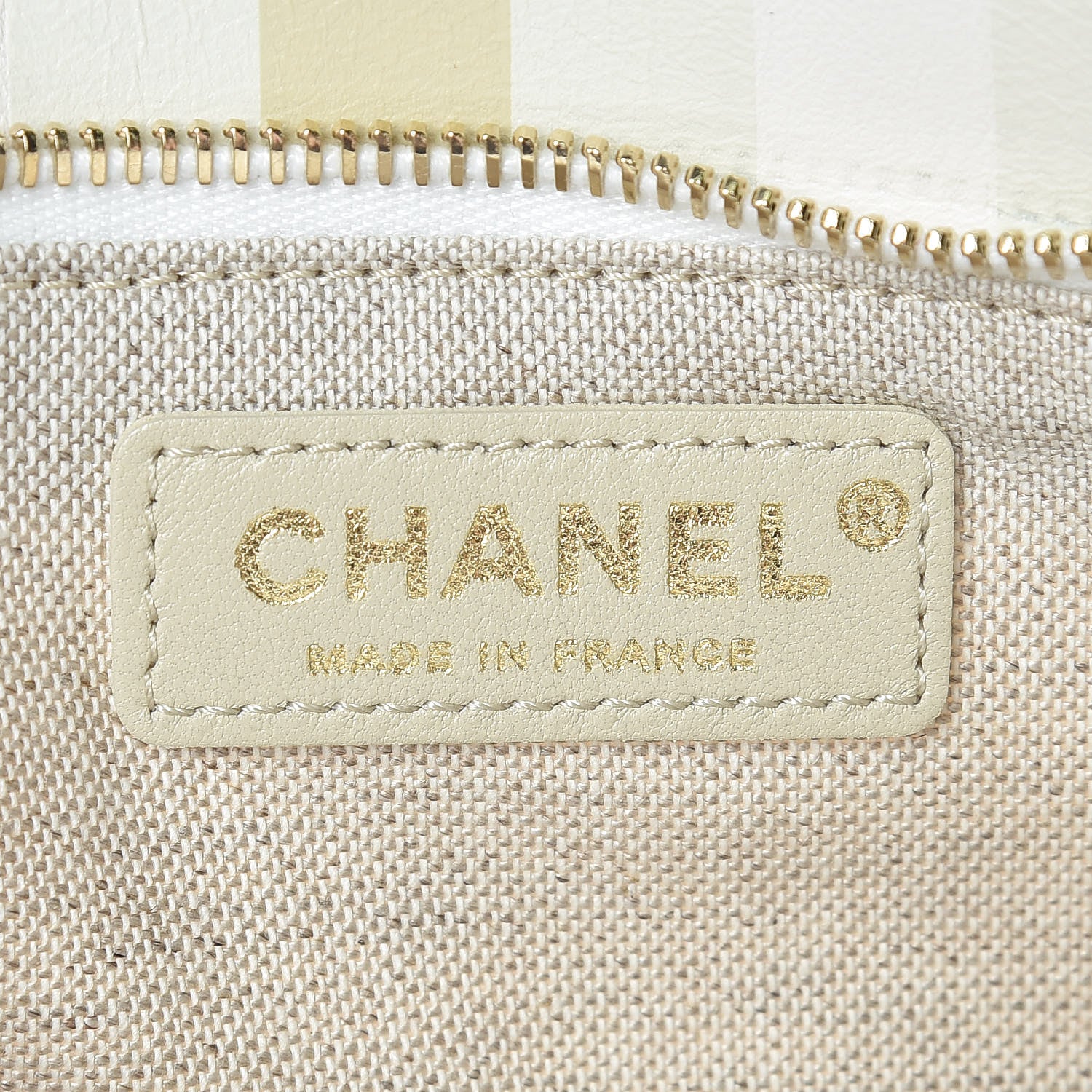 Chanel Canvas Floral Print Clutch White 7 of 10