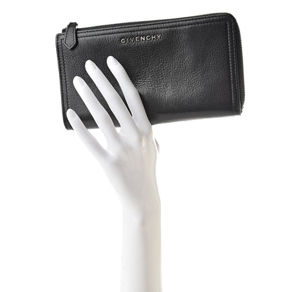 Givenchy Sugar Goatskin Pandora Half Zip Long Wallet Black 2 of 15