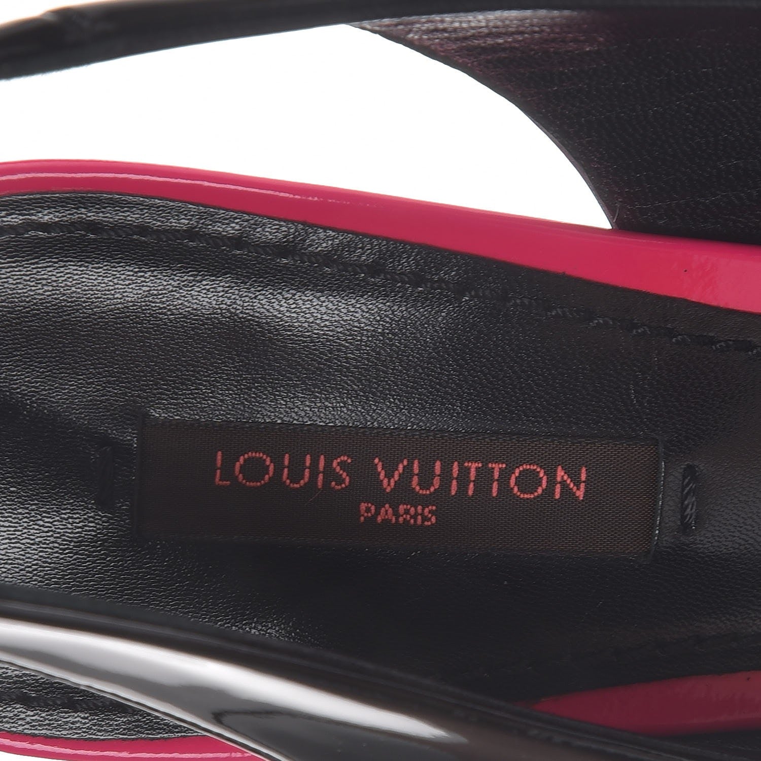 Louis Vuitton Patent Graffiti Slingback Pumps 39 Black Pink 9 of 12