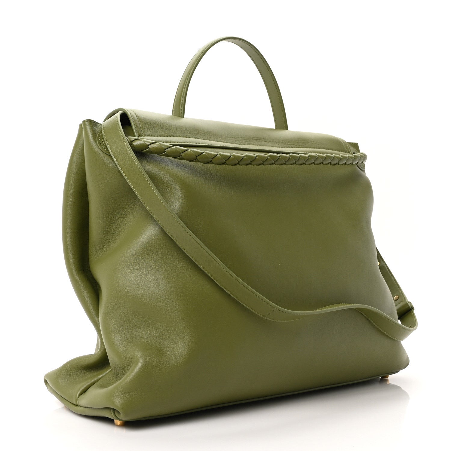 Bottega Veneta Silky Calfskin Large Ciao Ciao Matcha 3 of 10