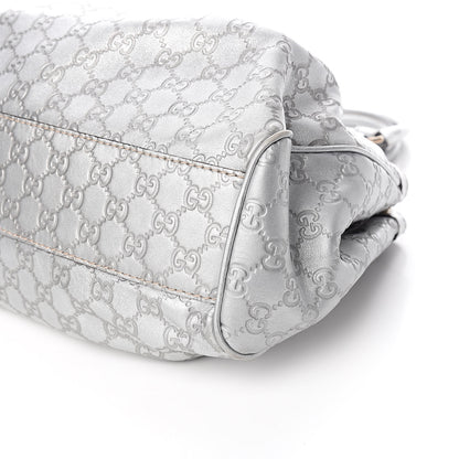 Gucci Metallic Guccissima Medium Sukey Tote Silver 9 of 11