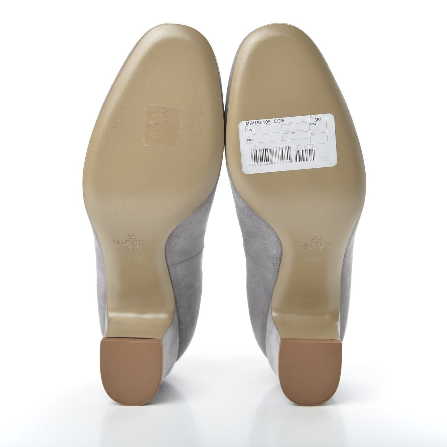 Suede Tan-Go Mary Jane 60mm Pumps 38.5 Pastel Grey