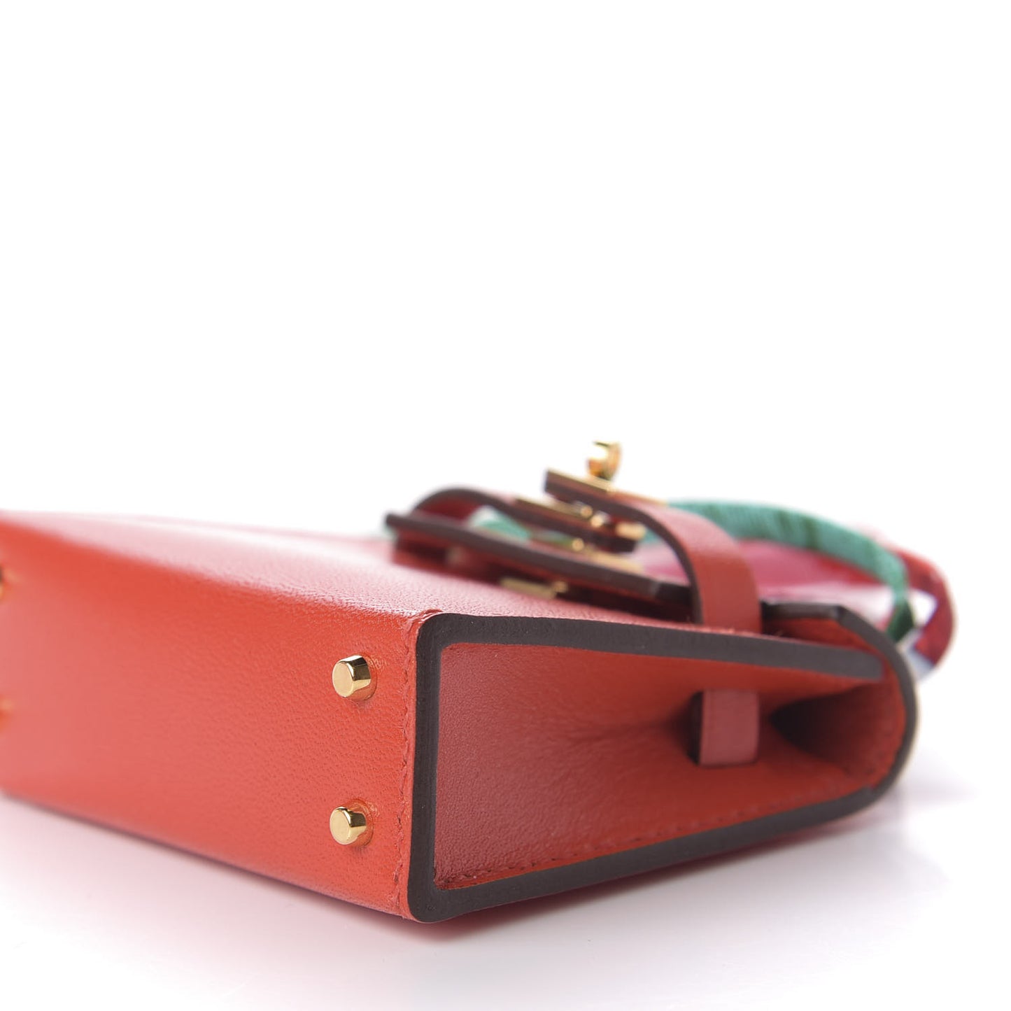 Tadelakt Mini Kelly Twilly Bag Charm Capucine