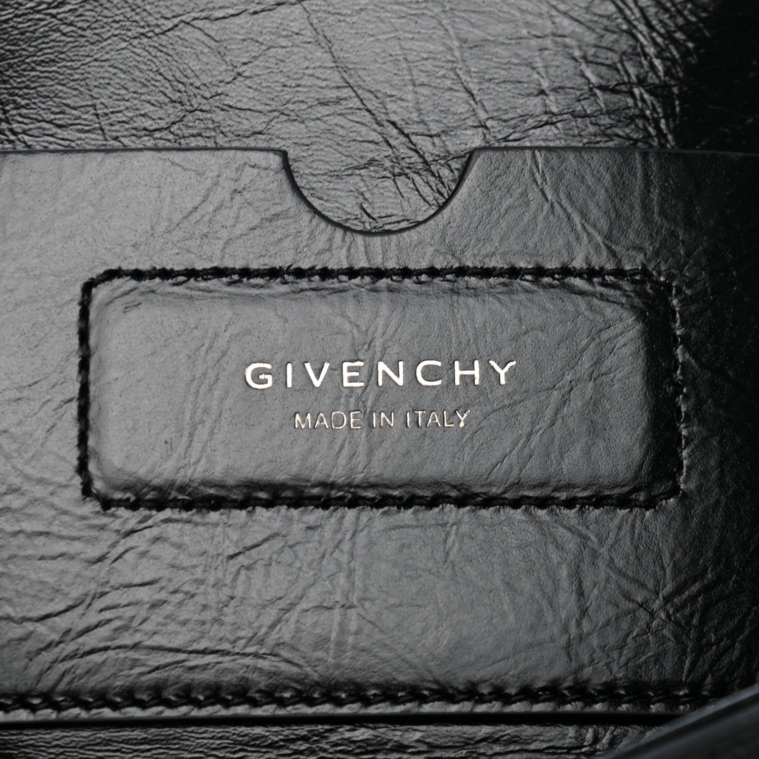 Givenchy Creased Patent Calfskin Medium ID Flap Black 5 of 7