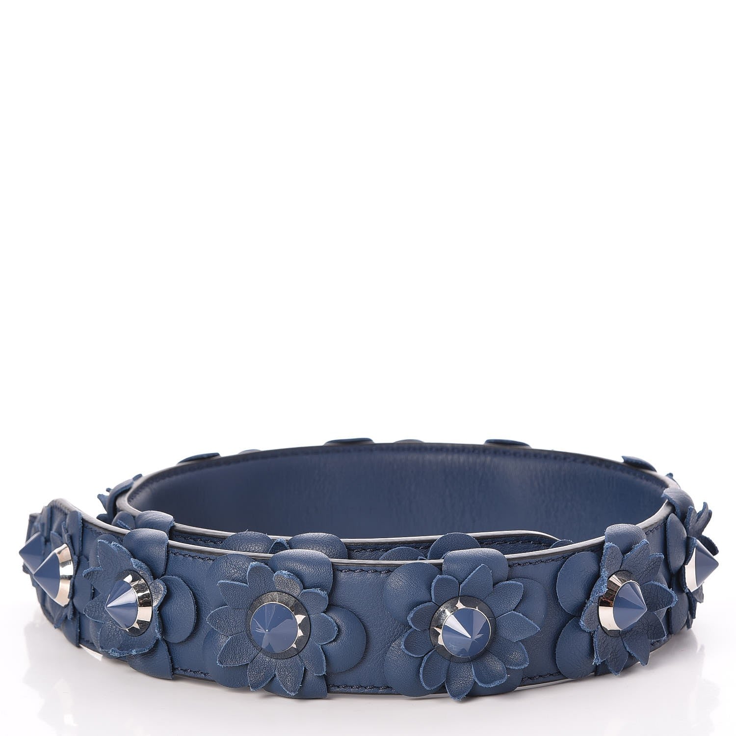 Fendi Vitello Dolce Flowerland Studded Strap You Blue 2 of 4