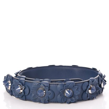 Fendi Vitello Dolce Flowerland Studded Strap You Blue 2 of 4