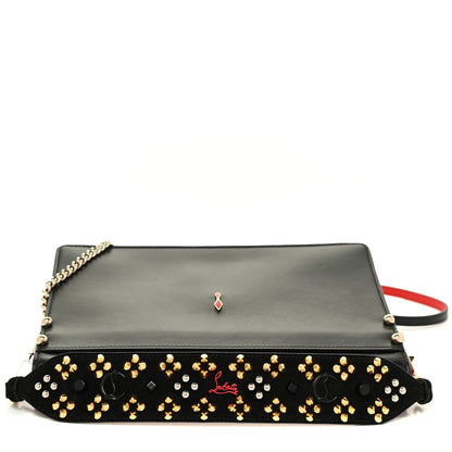 Christian Louboutin Calfskin Loubiblues Paris Clutch Bag Black Multi 11 of 19