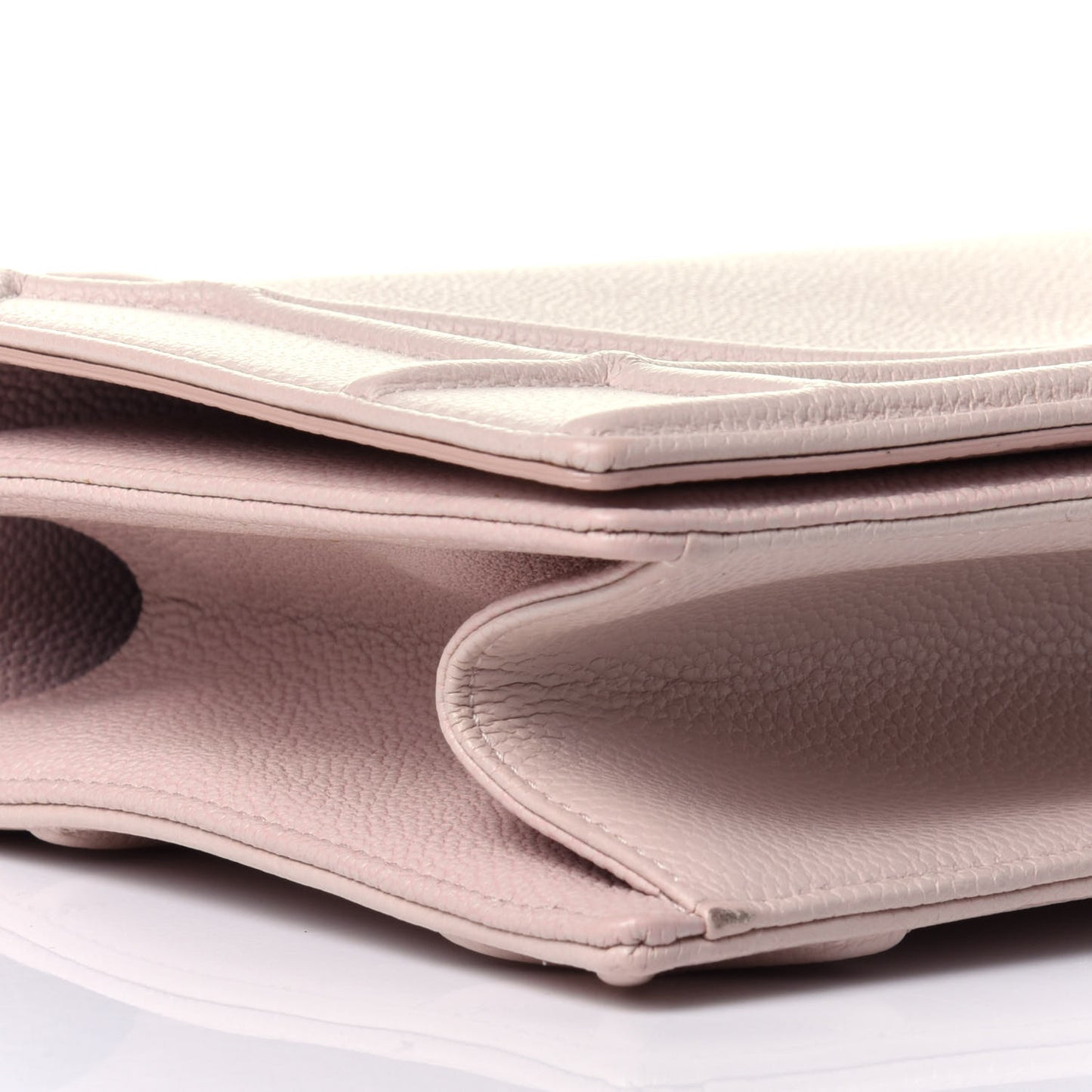 Grained Calfskin Cannage Medium Diorama Flap Bag Rose Poudre