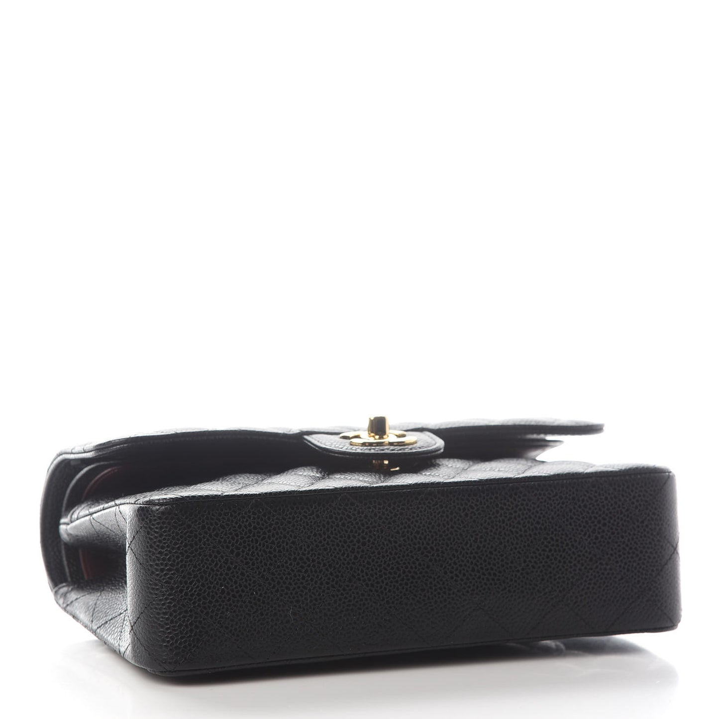 Caviar Quilted Small Double Flap Black