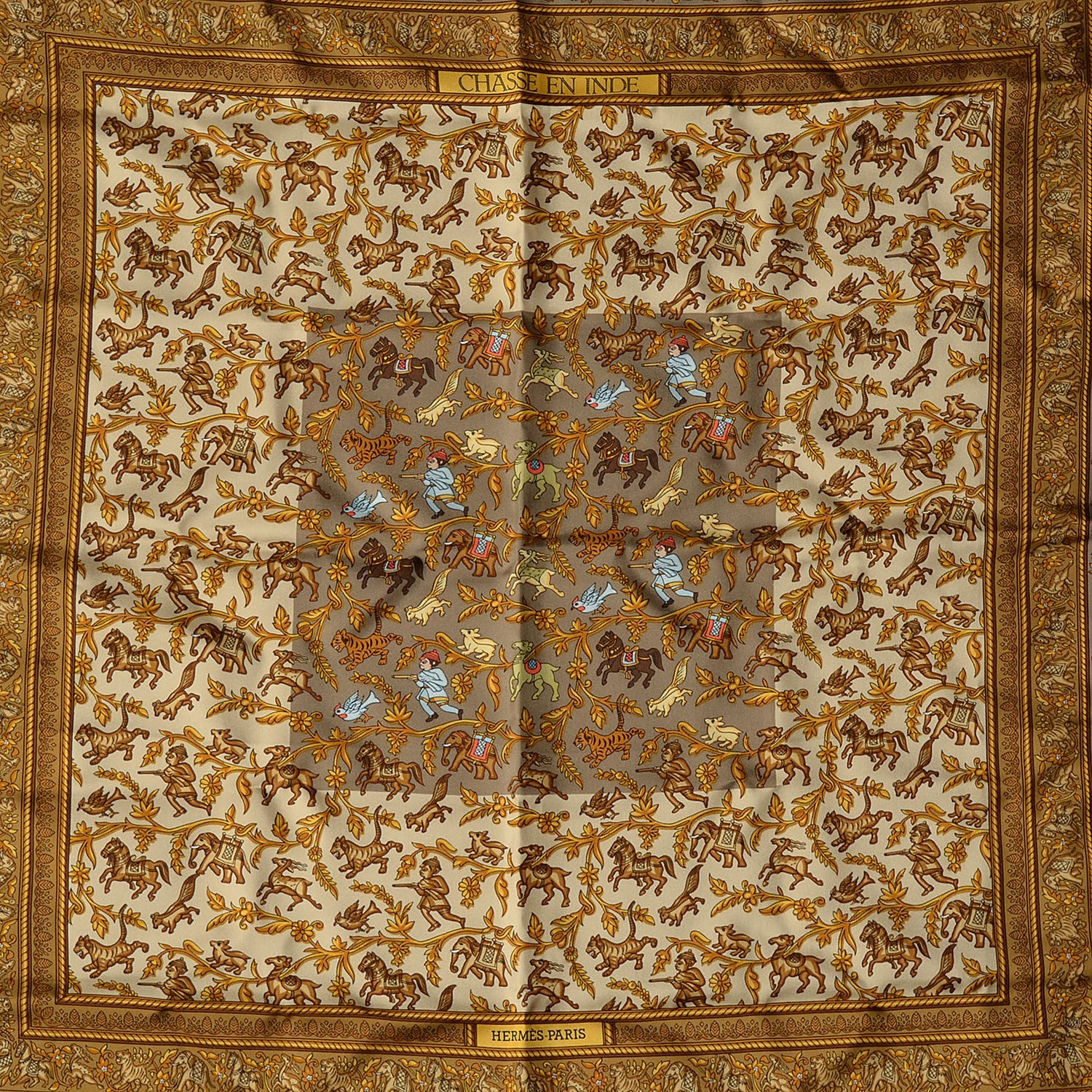 Hermes Silk Chasse En Inde Scarf 90 1 of 6