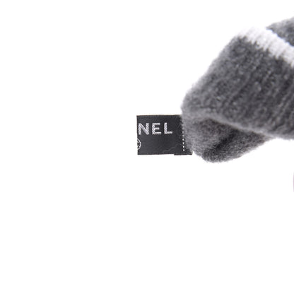 Chanel Cashmere Silk CC Gloves Grey 5 of 6