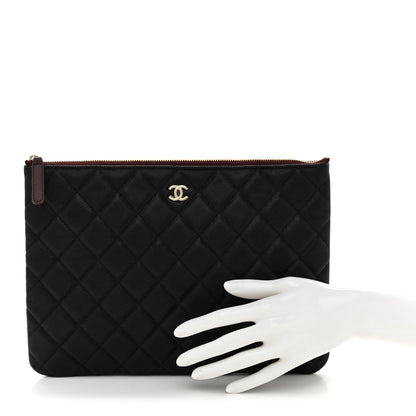 Chanel Caviar Quilted Medium Cosmetic Case Black 2 of 7