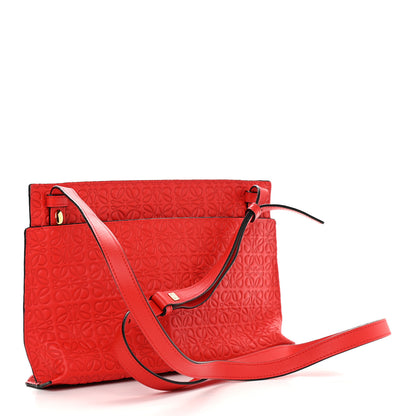 Loewe Calfskin Embossed Mini Repeat T Crossbody Bag Red 3 of 10