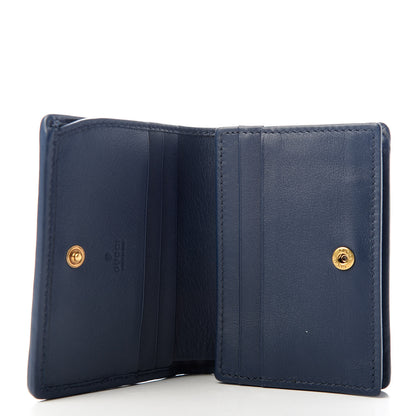 Gucci Canvas Flora Floral Trapuntata Zumi Card Case Wallet Great White Multicolor Blue Agata 5 of 7