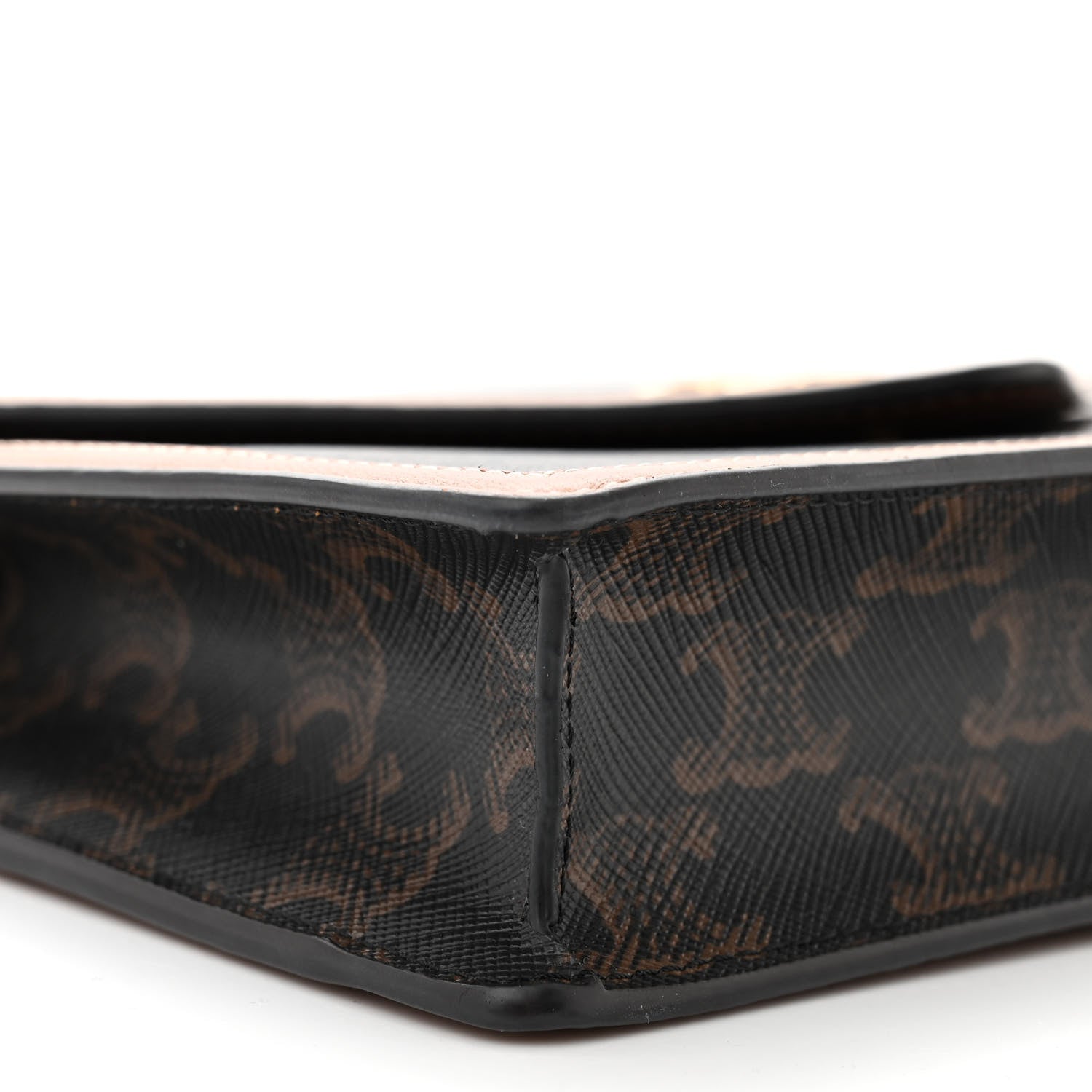 Celine Triomphe Canvas Calfskin Wallet on Chain Tan 9 of 10