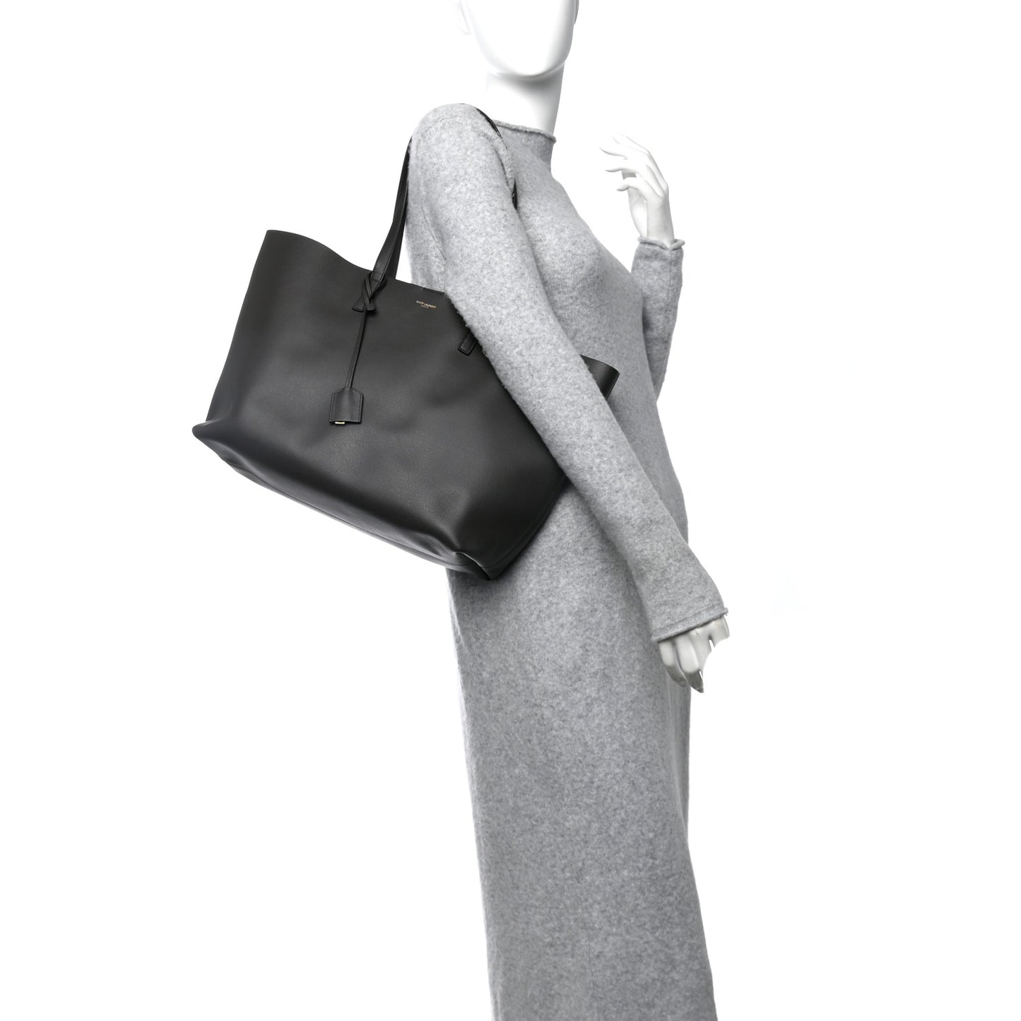 Calfskin Large Shopping Tote Storm