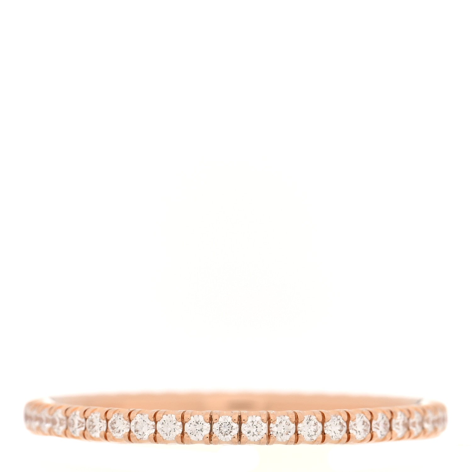 Cartier 18K Pink Gold Diamond 1.5mm Etincelle de Cartier Wedding Band Ring 50 5.25 3 of 5