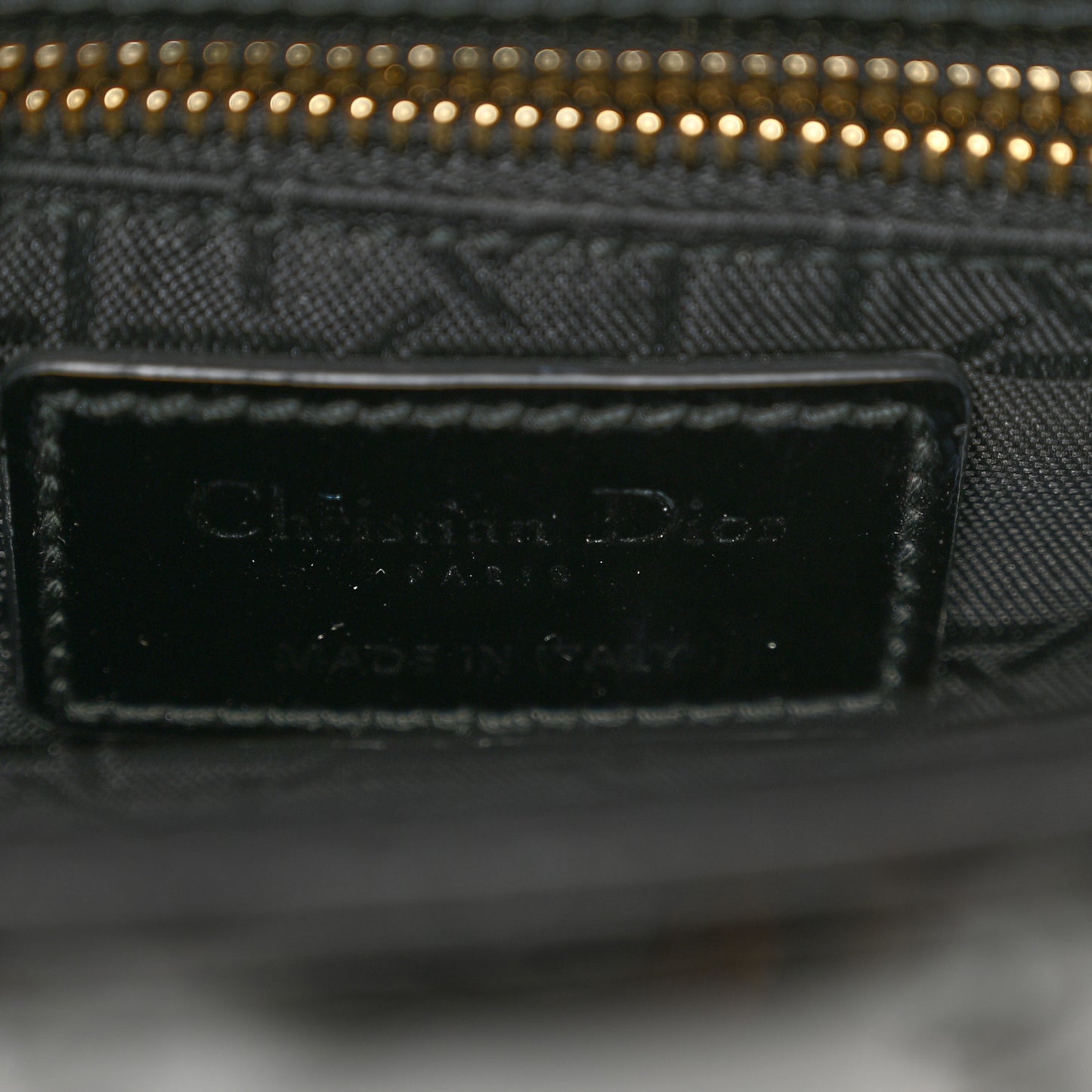 Patent Cannage Mini Lady Dior Black