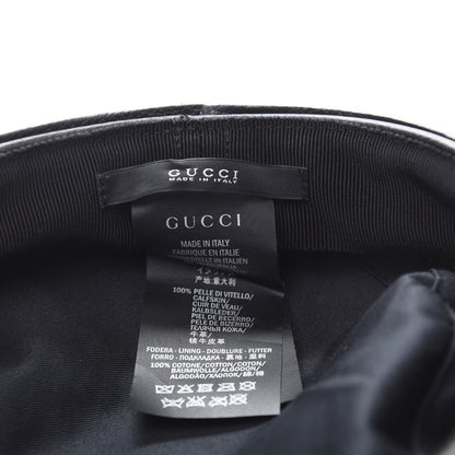 Gucci Calfskin Studded Cellarius Hat S Black 8 of 9