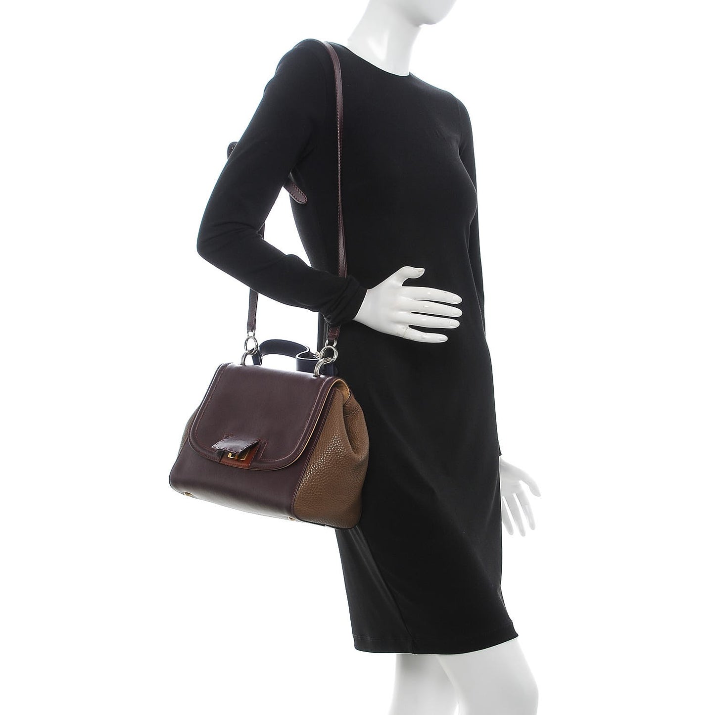 Cuoio Silvana Bag Beige Deep Berry Blue