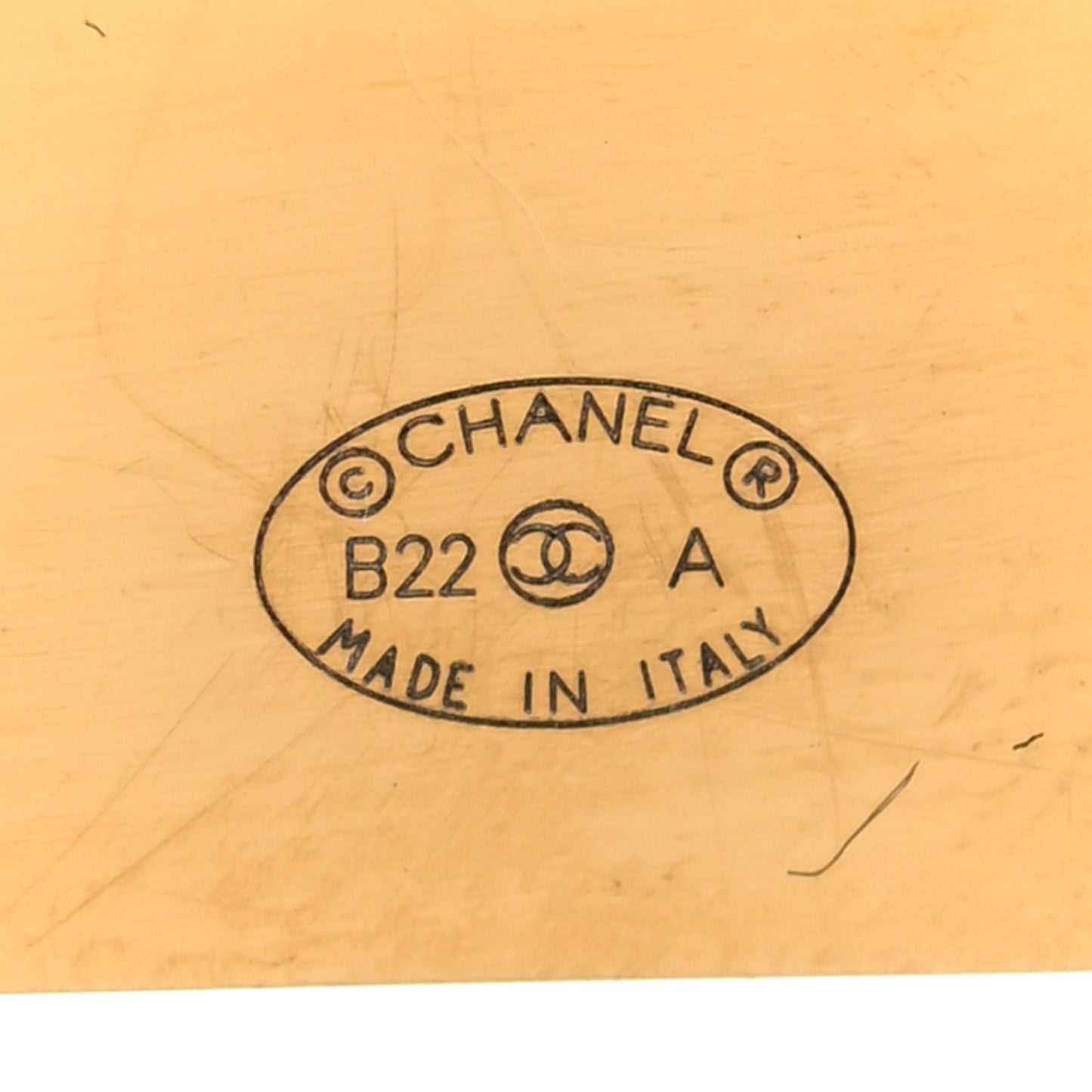 Metal CC Rue Cambon Brooch Gold