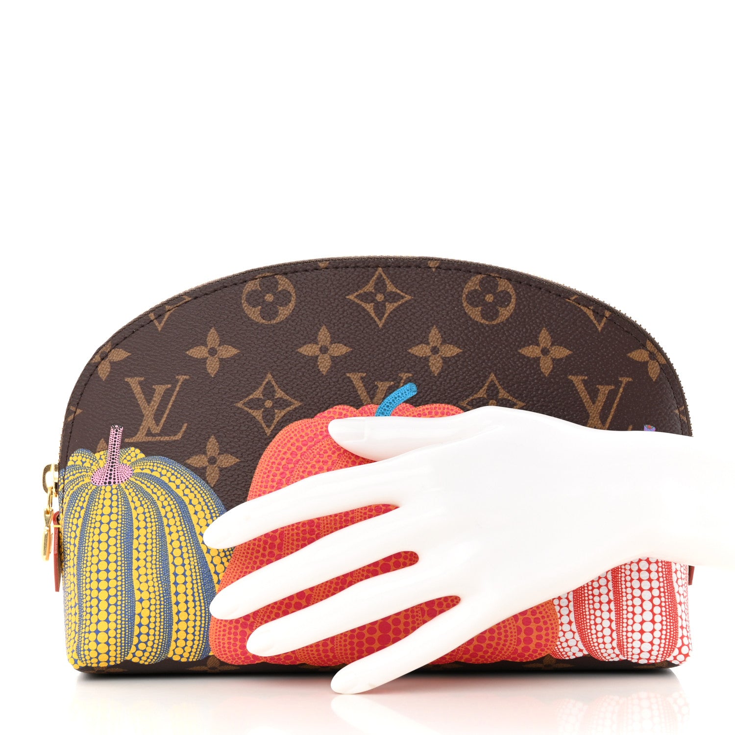 Louis Vuitton LV X YK Monogram Printed Kusama Pumpkin Cosmetic Pouch 2 of 8