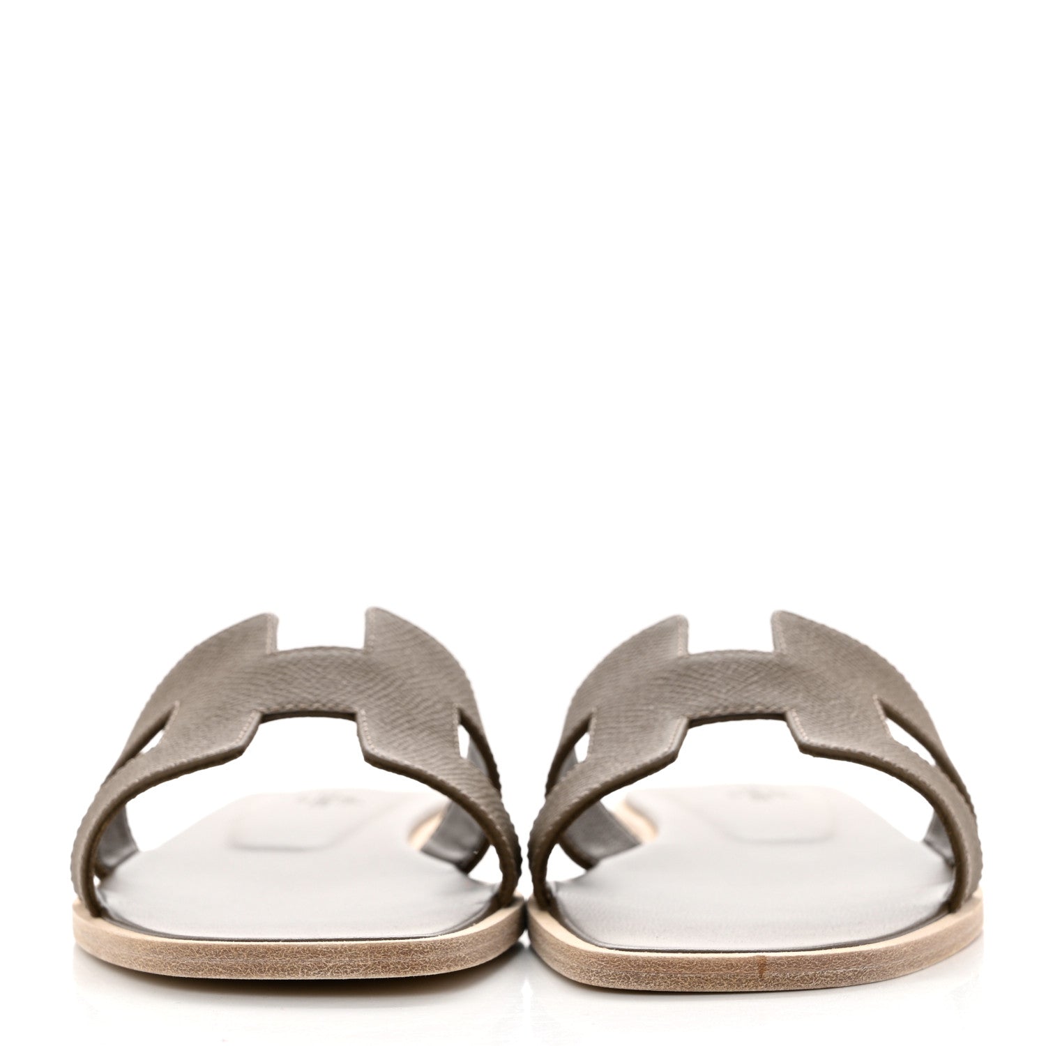 Hermes Epsom Oran Sandals 39 Etoupe 2 of 8