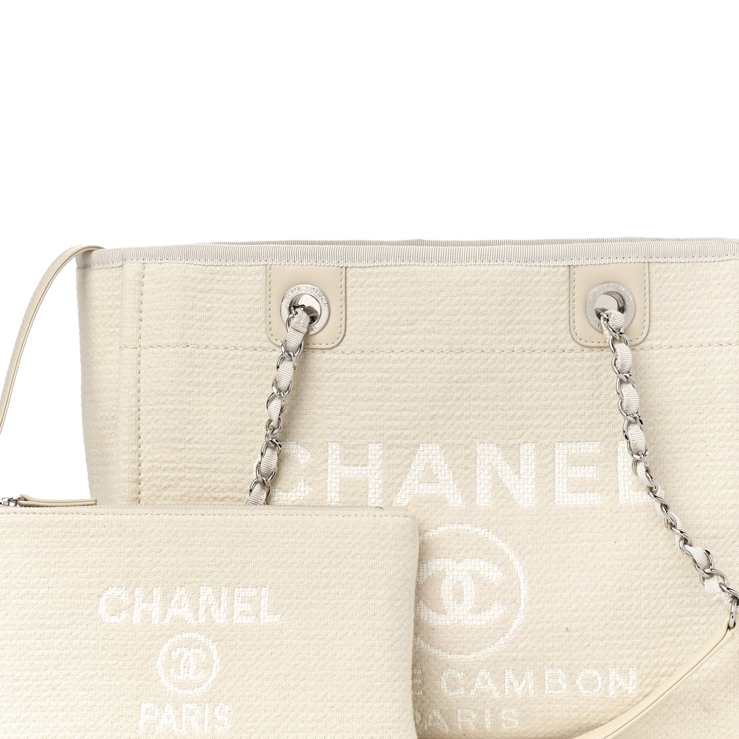 Mixed Fibers Small Deauville Tote White