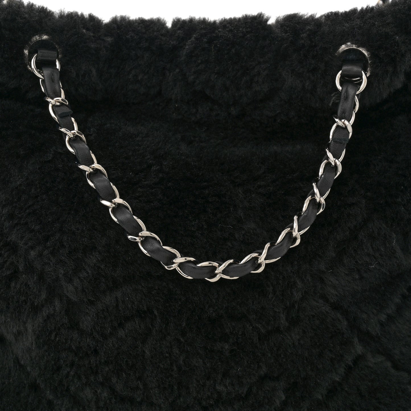 Shearling Lambskin CC Backpack Black