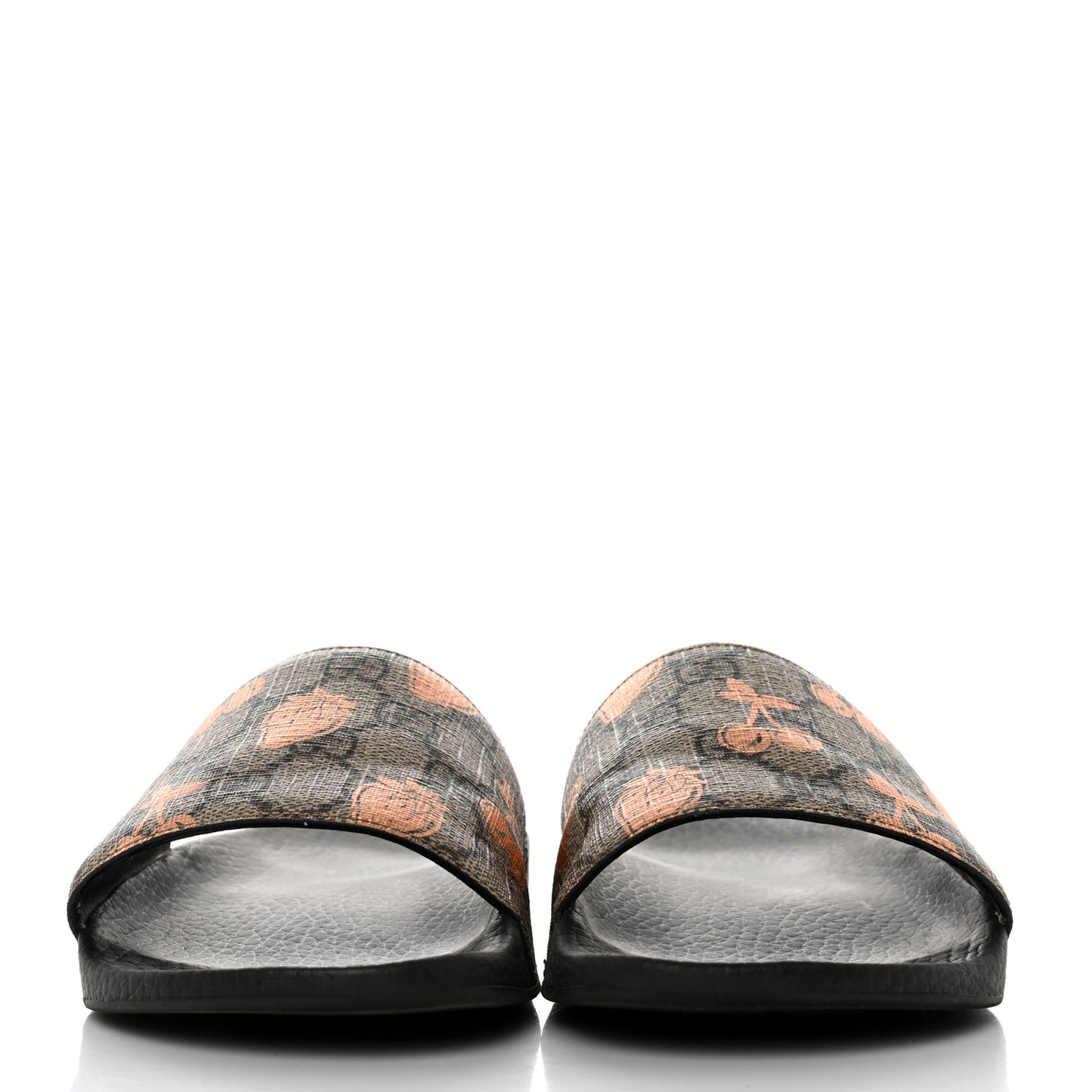 GG Supreme Monogram Berry Womens Slide Sandals 36 Beige Light Copper