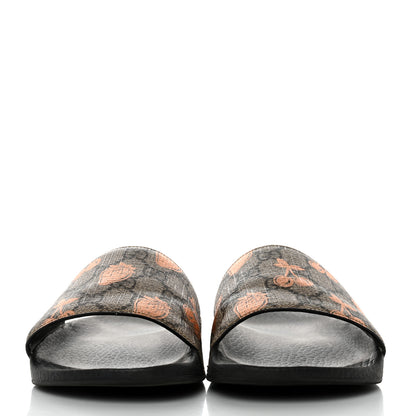 Gucci GG Supreme Monogram Berry Womens Slide Sandals 36 Beige Light Copper 2 of 9