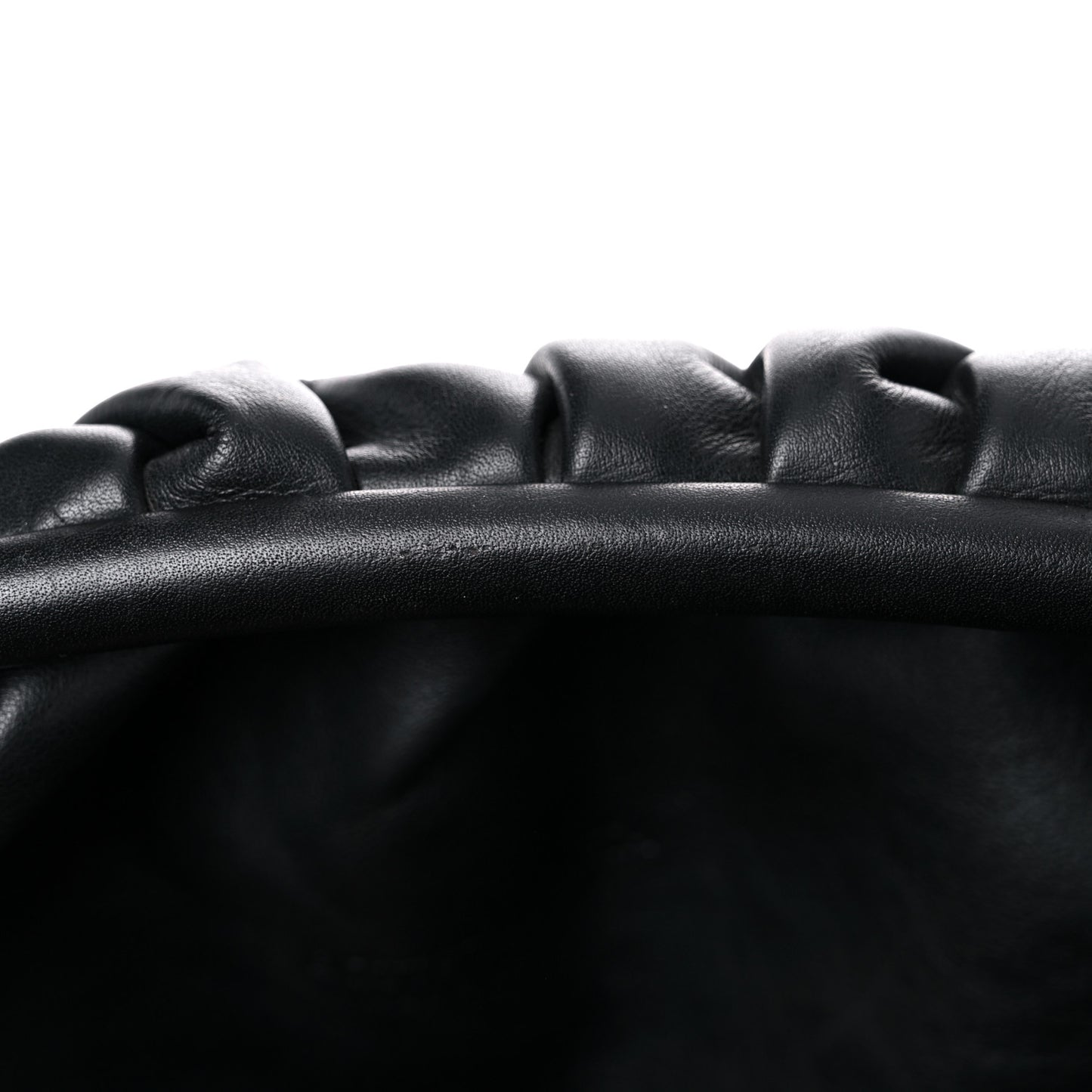 Smooth Butter Calf The Pouch Oversized Clutch Black