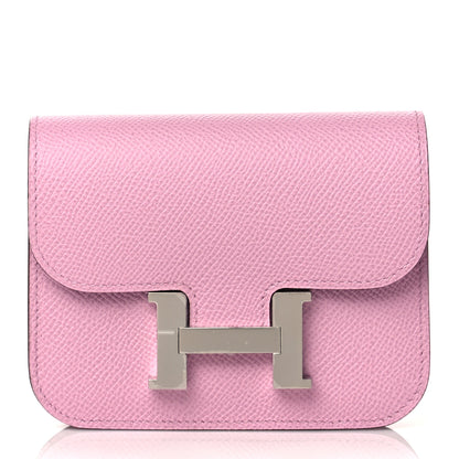 Hermes Epsom Constance Slim Wallet Mauve Sylvestre 2 of 9