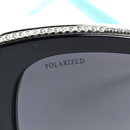 Tiffany Acetate Metal Cat Eye Sunglasses TF4134 Black Blue 3 of 7