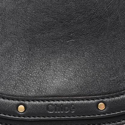 Chloe Calfskin Suede Small Nile Bracelet Bag Black 7 of 10